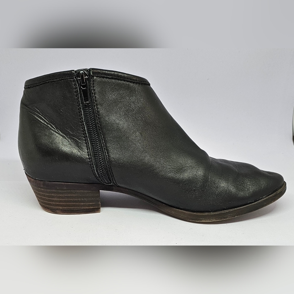 Lucky Brand Women's Black Leather Side Zipper Booties Size 8M